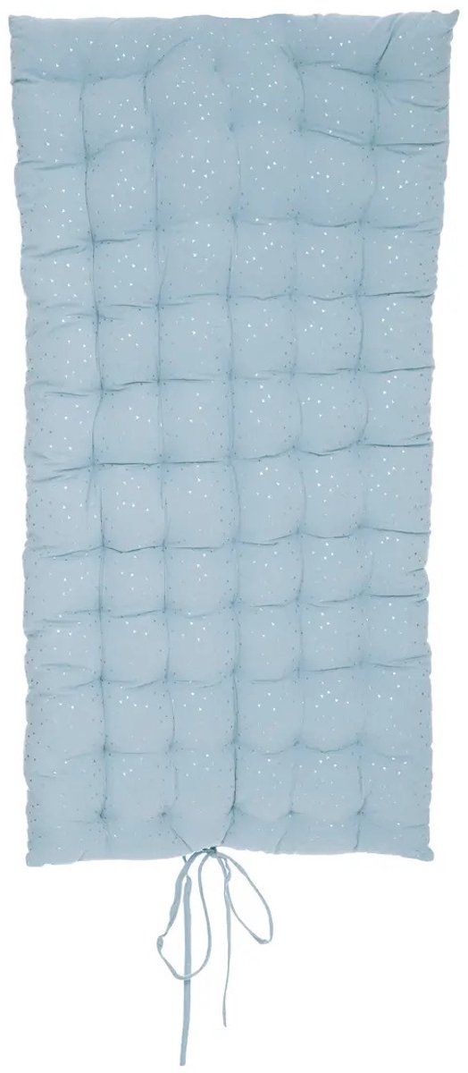 Atmosphera Vloerkussen Matras - blauw - polyester/katoen - 120 x 60 x 5 cm - Extra lang - spelen - gamen - relaxen - oefeningen