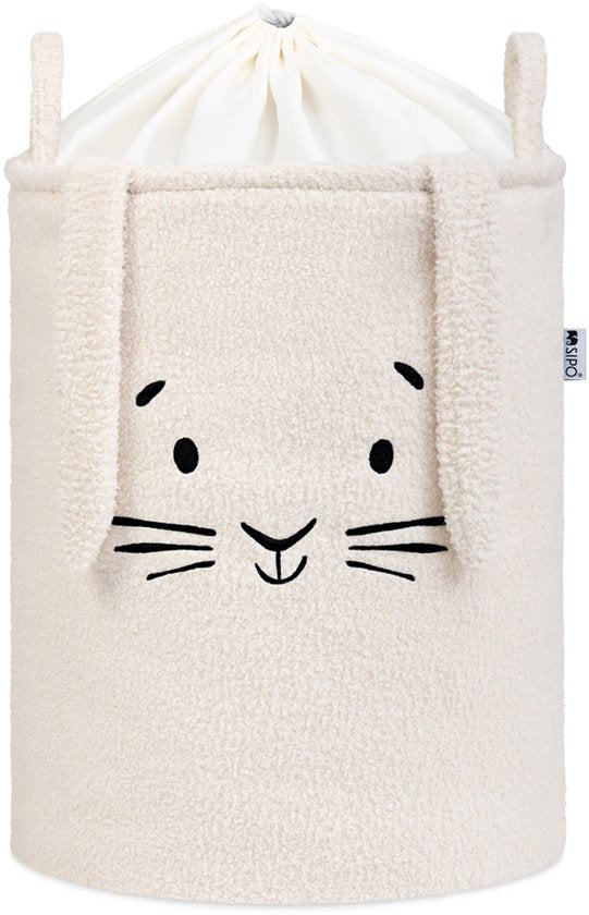 Sipo Opbergmand XL met trekkoord 43 liter 35 x 35 x 45 cm crème