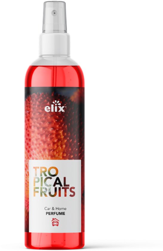 Elix - Anti Tabakgeur - Anti Sigaretten Geur - Luchtverfrisser Spray - Interieur Parfum Spray - Handzame Air Freshener voor Auto, Tas & Kamer - Compacte Geurspray Reizen & Onderweg - 75ml - Tropical Fruits