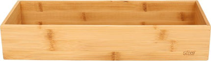 5Five Bestekbak/keuken organizer - Set van 3x stuks - 1-vaks - Tidy Smart - bamboe hout - 38 x 15 x 7 cm