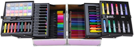 Unicorn Art Set 133-delig - Complete Knutselset in Opbergkoffer - Tekenen & Schilderen voor Kinderen - Tekenset - Kleurset - Hobby Knutselset