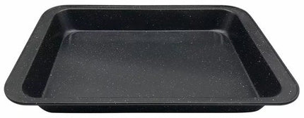 KINGHOFF Marmerenlook Bakvorm - Rechthoekige Cakevorm 42,5x28,5x5 cm - Zwarte Antiaanbaklaag - Geschikt voor Oven
