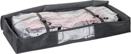 5Five Dekbed/kussens opberghoes - antraciet grijs - met vacuumzak - 100 x 45 x 15 cm