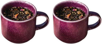 MPLCo Stack koffiemokken set van 2, keramiek met reactief glazuur, 350 ml, diep paars