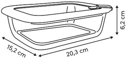 5-Delige - Vershoudbakjesset - Meal Prep Bakjes - Lunchbox - Rechthoekige Bewaardozen van Borosilicaatglas - Magnetron- & Vaatwasserbestendig - 950ml - 20.3 x 15.2 x 6.2 cm - Transparant met Grijs Deksel