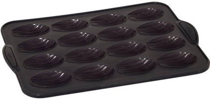 Siliconen TOP madeleine bakvorm - 16 madeleines ± 6,5 × 3,5 × 2 cm - stevige armatuur & anti-aanbak silicone - 33,1 × 23,7 × 2,2 cm - 100% Siliconen Platinium