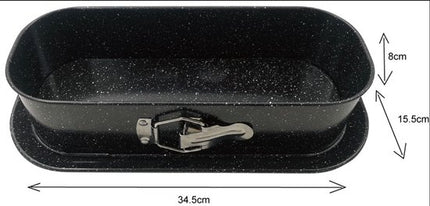 Kinghoff 1785 rechthoekige springvorm 34,5 x 15,5 cm met antiaanbaklaag