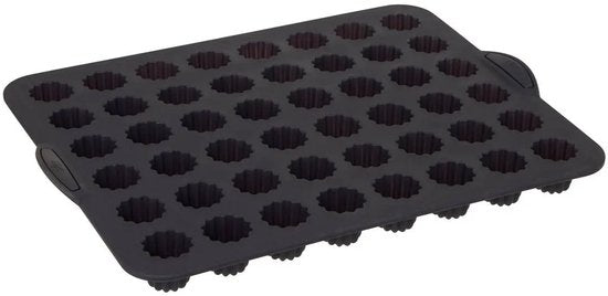 Siliconen TOP Maxi siliconen 48 cannelé‑vorm - verstevigde metalen armatuur - anti‑aanbak - 40 × 30,5 × 4 cm - geschikt voor oven & vriezer - 100% Siliconen Platinium