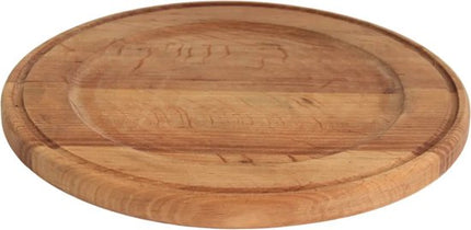 BRIZOLL Serveerpan - Etagère - Grillpan - met Serveerplank - Gietijzer - 20 x 2.5 cm