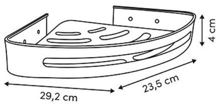 Blackalu Doucherek - Douchemand - Set van 2 - Badkamer Opbergrek - Zelfklevend Doucherek - Douche Plank Hoek - Zonder Boren - Aluminium - 29.2 x 23.5 x 4 cm - Zwart