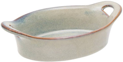 Plat ovale en céramique Terre Inconnue11x16cm bleu