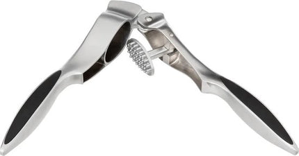5Five Knoflookpers - zilver/zwart - zink - 18 cm - kook/keuken gerei