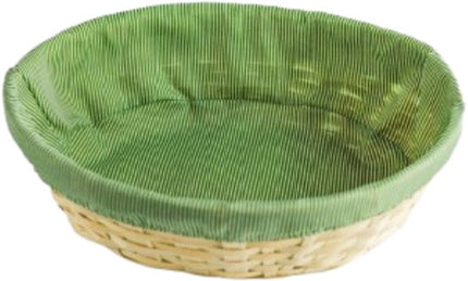 MPLCo - Multifunctionele Opbergmand - Decoratieve Mand - Mand met Cover - Natuurlijke Bamboo Organizer - Opbergmand Badkamer voor Keuken & Slaapkamer - Ovaal - 29 x 21 x 7 cm - Natuurlijk / Groen