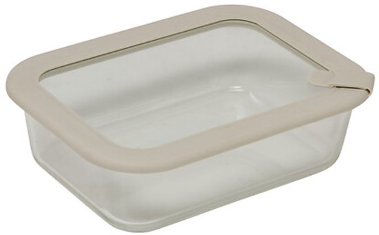 Sileat Lunchbox - Meal Prep Container - Glazen Vershouddoos - Bewaardoos voor Voedsel Vers - Hittebestendig & Duurzaam - Magnetron- en Vaatwasserbestendig - 0.95 liters - 20.3 x 15.2 x 6.2 cm - Transparant