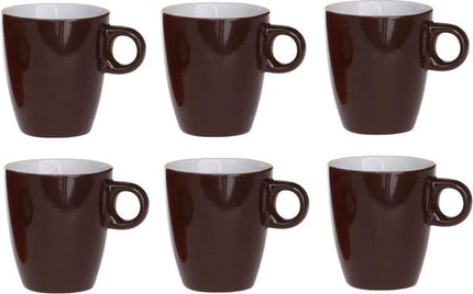 Cosy & Trendy Vicky Beker - 19 cl - Ø 7 cm x 8.5 cm - Bruin - Set-6
