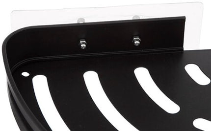 Blackalu Doucherek - Douchemand - Set van 2 - Badkamer Opbergrek - Zelfklevend Doucherek - Douche Plank Hoek - Zonder Boren - Aluminium - 29.2 x 23.5 x 4 cm - Zwart