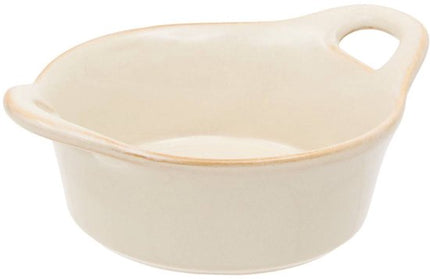 Plat rond en céramique Terre Inconnue D.12cm beige