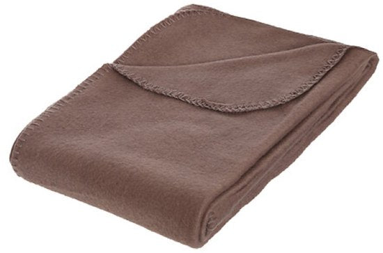 Plaid - Microvezel Plaid - Set van 2 - Zachte Fleece Deken - 125 x 150 cm - Bruin