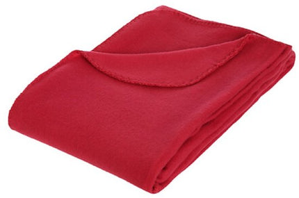 Microvezel plaid set van 2, zachte fleece deken, 125 x 150 cm, rood