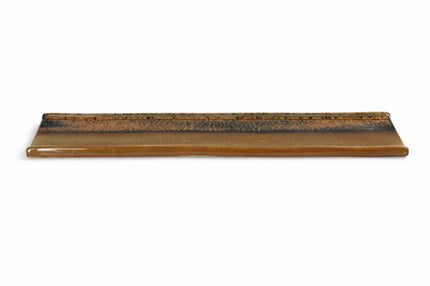 Serveerschalen set van 4 – rechthoekig keramiek met opstaande rand, 39 x 12 cm, aardetinten
