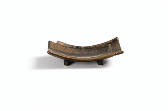MPLCo - Ondes Serveerschaal - Set van 2 - Schaal Sushi & Tapas - Serveerschaal op Voet - Vaatwasser & Magnetron Bestendig - Decoratief Bord op Voet - Keramiek - ca. 17 x 2-4.5 cm - Aardetinten