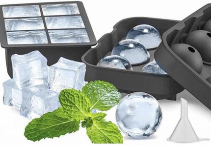 Ruhhy Siliconen Vormen: XXL IJsklontjes en Perfecte IJsbollen voor Uw Drankjes