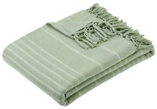 Atmosphera - Plaid Anjali Terracotta - 160 x 220 cm Met Franjes - Rayon