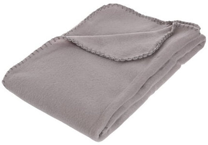 Plaid - Microvezel Plaid - Set van 2 - Zachte Fleece Deken - 125 x 150 cm - Lichtgrijs