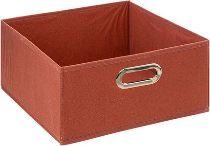 5Five Opbergmand/kastmandje - Steenrood - 31 x 31 x 31 cm - 29 liter - Vakkenkast manden - Stof met versterkte bodem - Opvouwbaar