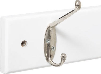 5Five Kapstok voor wand/muur - wit - 6-haaks wandkapstok - MDF/ijzer - 58 x 9 cm