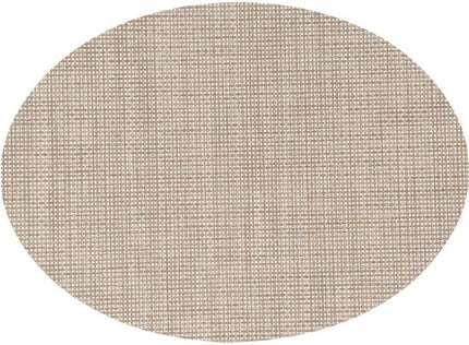 Secret De Gourmet Placemat Maoli - Set van 8x stuks - ovaal - naturel - 48 x 35 cm - kunststof - onderlegger - Tafel onderleggers