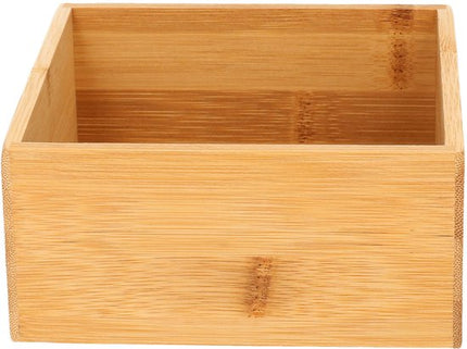 5Five bestekbak/keuken organizer Tidy Smart, bamboe - set van 4 stuks - 15 x 15 x 7 cm