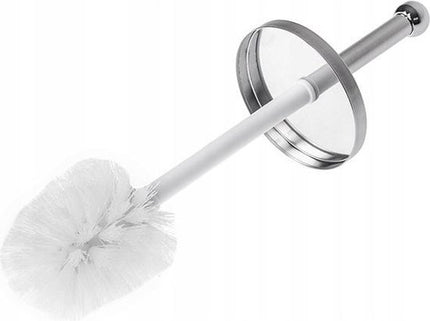Kinghoff 3221 toiletborstel met toiletrolhouder, rvs, staand, zilverkleurig
