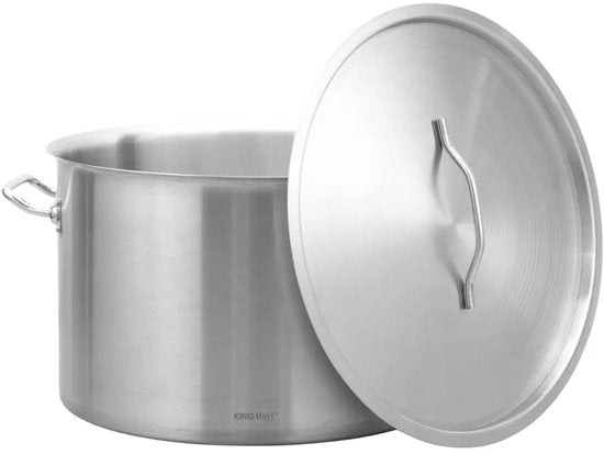 Kookpan - Catering Pan - Extra Grote Soeppan met Deksel - Stockpot - Inductie Geschikt - voor Soep, Pasta & Stoofgerechten - 44L - Ø45 cm - RVS