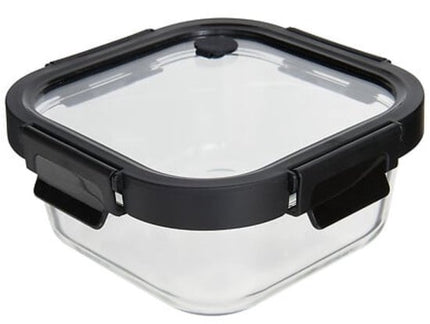Clipeatplus Glazen Vershoudbakje - Meal Prep & Voedselcontainer - Bewaardoos van Borosilicaatglas - Magnetron & Vaatwasser Bestendig - Vierkant - 0.75 Liters - ca. 17.2 x 17.2 x 7.3 cm - Transparant