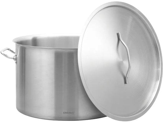 Kookpan - Catering Pan - Extra Grote Soeppan met Deksel - Stockpot - Inductie Geschikt - voor Soep, Pasta & Stoofgerechten - 58L - Ø50 cm - RVS