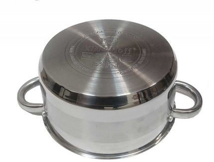 Kinghoff 4331 kookpan 24 cm, 6 liter, rvs met glazen deksel, alle warmtebronnen