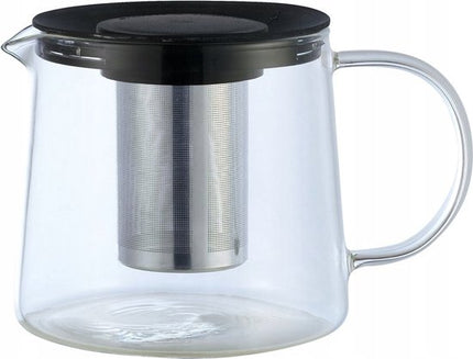 Kinghoff theekan van borosilicaatglas met infusie-inzet, 1 liter