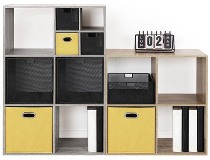 5Five Opbergmand linnen beige - 31 x 31 x 15 cm (M) - Opvouwbaar