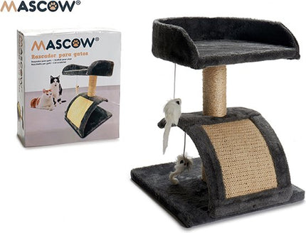 Mascow Krabpaal voor Katten - Boomstructuur - Grijs/Hout - 33x30,5x40cm