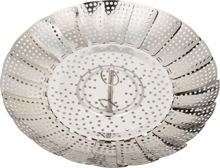 KINGHOFF opvouwbaar stoommandje van rvs, Ø28 cm, zilver