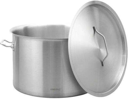 Kookpan - Catering Pan - Extra Grote Soeppan met Deksel - Stockpot - Inductie Geschikt - voor Soep, Pasta & Stoofgerechten - 32L - Ø40 cm - RVS