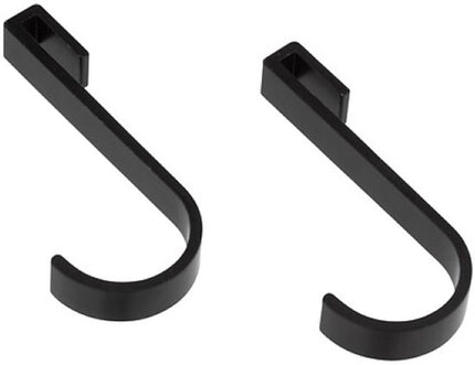 Blackalu Doucherek - Douchemand - Set van 2 - Badkamer Opbergrek - Zelfklevend Doucherek - Douche Plank Hoek - Zonder Boren - Aluminium - 29.2 x 23.5 x 4 cm - Zwart