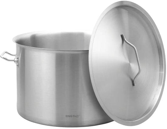 Kookpan - Catering Pan - Grote Soeppan met Deksel - Stockpot - Inductie Geschikt - voor Soep, Pasta & Stoofgerechten - 27L - Ø38 cm - RVS