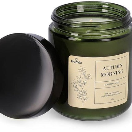 HOMLA - Decoratieve Geurkaars - Unieke Geur - Groene herfstochtendgeur
