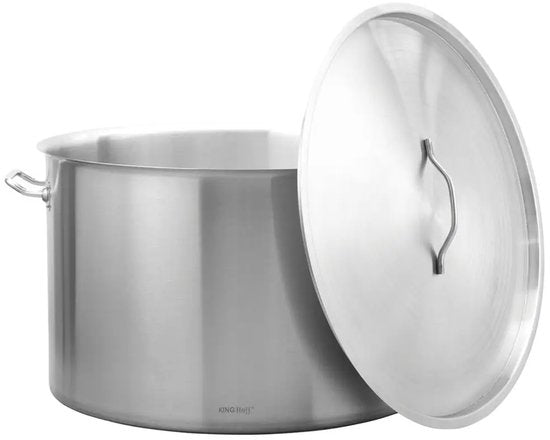 Kookpan - Catering Pan - Extra Grote Soeppan met Deksel - Stockpot - Inductie Geschikt - voor Soep, Pasta & Stoofgerechten - 83L - Ø55 cm - RVS