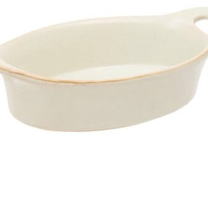 2-Delig Ovenschaal - Ovale Schalen - Serveerschalen - Stoneware Keramiek - Oven Magnetron Vaatwasser - 0.3L - 20.4 x 11,5 x 5.8 cm - Beige