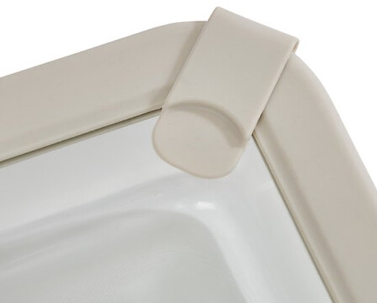 2-Delige - Vershoudbakjesset - Meal Prep Bakjes - Lunchbox - Rechthoekige Bewaardozen van Borosilicaatglas - Magnetron- & Vaatwasserbestendig - 950ml - 20.3 x 15.2 x 6.2 cm - Transparant met Grijs Deksel