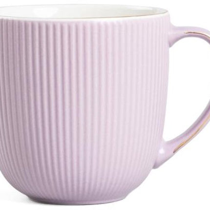 Homla - Daisy Mok - Koffiemok - Theemok - Moderne Mok - Koffiebeker - Vaatwasser Bestendig - Keramiek - 350ml - 12 x 12 x 9cm - Violet