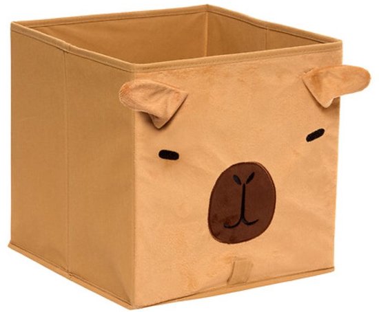 Atmosphera Kids Capybara Opvouwbare Opbergmand - 29x29x29cm - Bruin